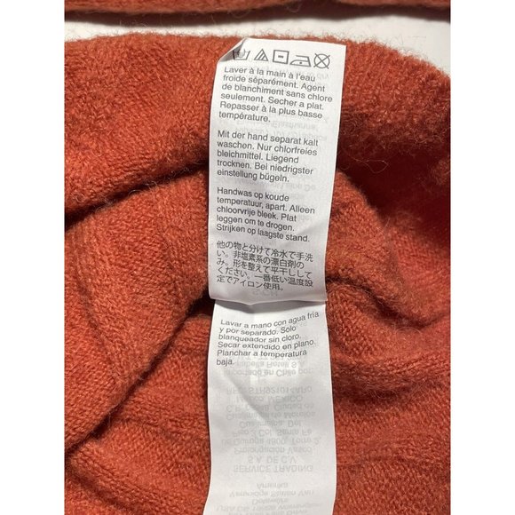 Madewell Sweater Size Small Rusty Red Mock Neck Ribbed Style AF506 Wool Alpaca - Picture 4 of 9